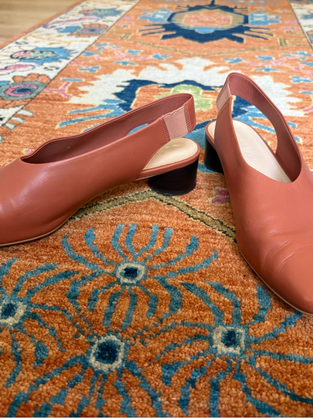 SZ 9 Everlane Slingback Low Block Heel